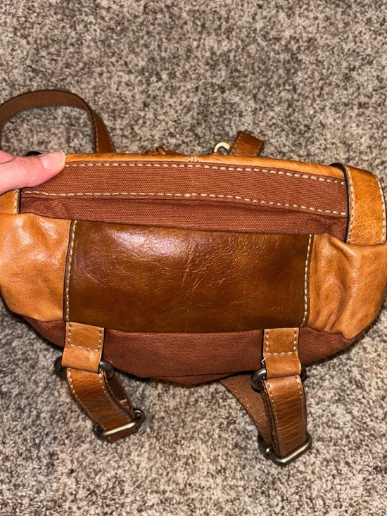 Vintage Fossil Mini Leather Backpack main image 4